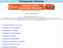 Tablet Screenshot of chiropracticuniverse.com